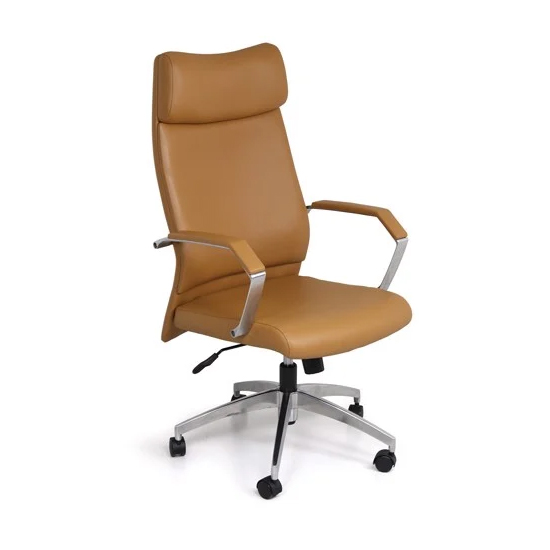 Ghế da lưng cao chân hợp kim GX305B-HK